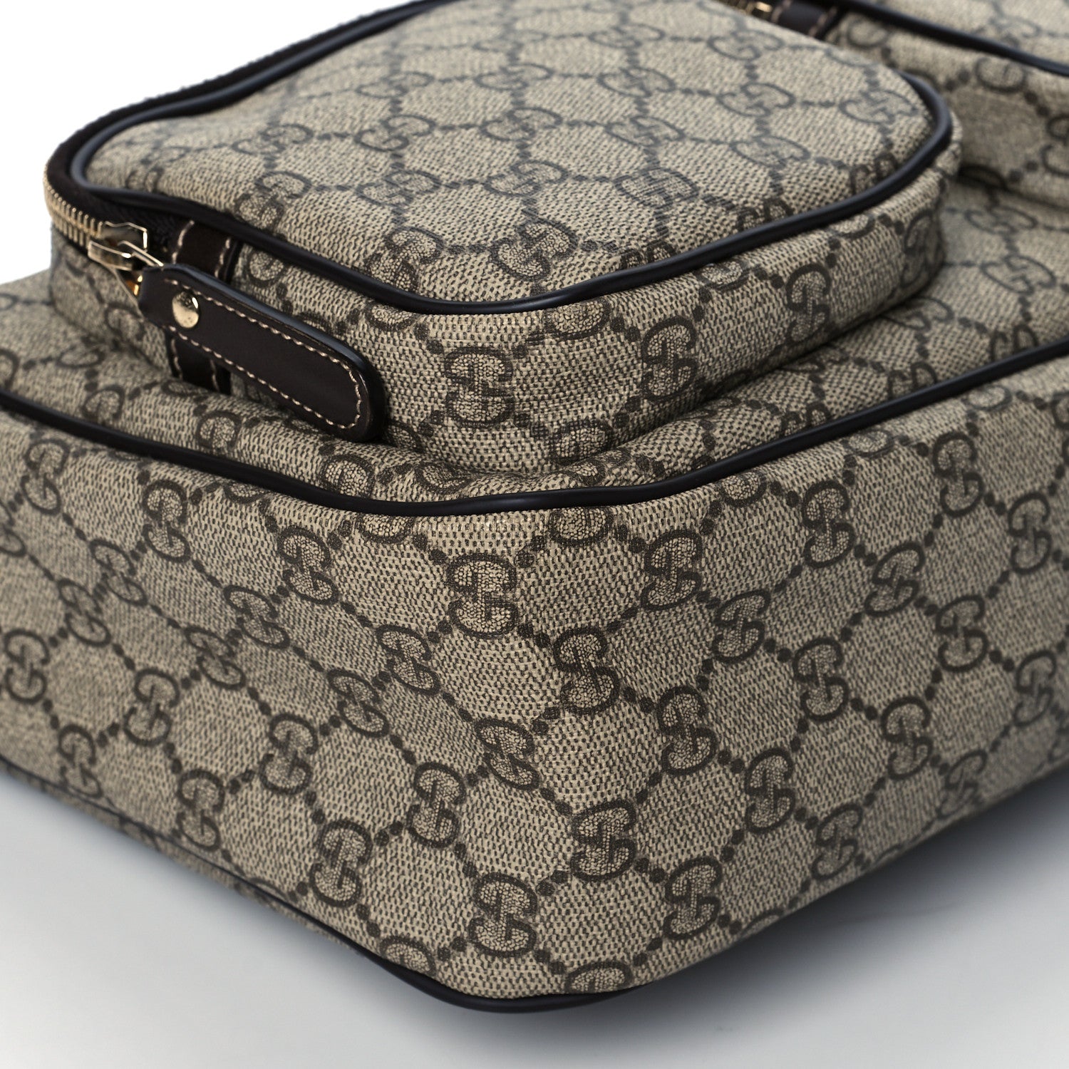 Gucci GG Plus Monogram Front Pocket Messenger Dark Brown 10 of 11