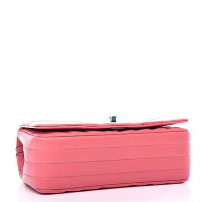 Chanel Calfskin Chevron Quilted Mini Statement Flap Pink 4 of 11