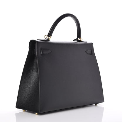 Hermes Epsom Kelly Sellier 32 Black 4 of 35