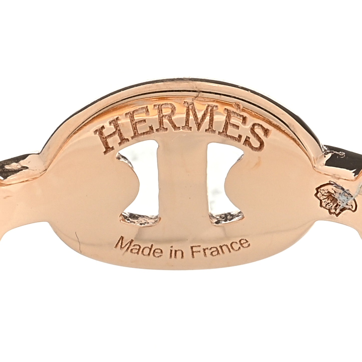 18K Rose Gold PM Chaine d'Ancre Enchainee Ring 53 6.5