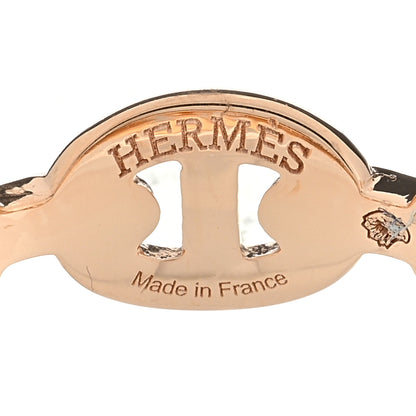 Hermes 18K Rose Gold PM Chaine d'Ancre Enchainee Ring 53 6.5 4 of 5