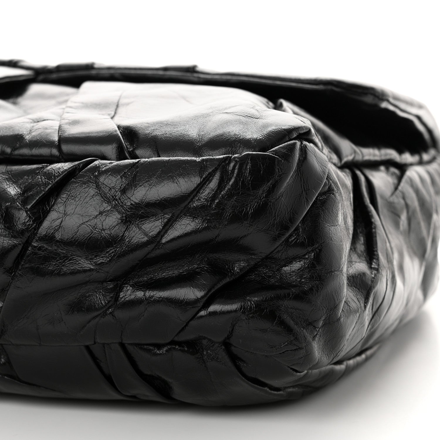 Chanel Glazed Calfskin Twisted Maxi Flap Black 10 of 10