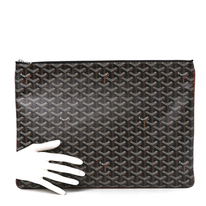 Goyard Goyardine Senat Pochette GM Black Gold 2 of 10