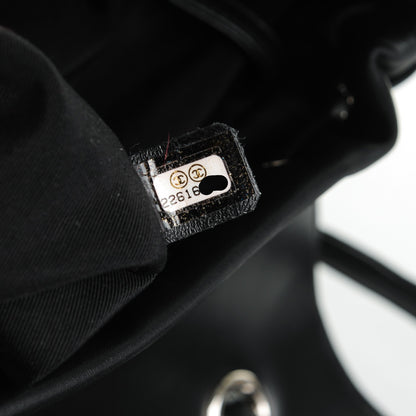 Chanel Calfskin Chevron Quilted Large Urban Spirit Backpack Black 8 of 8
