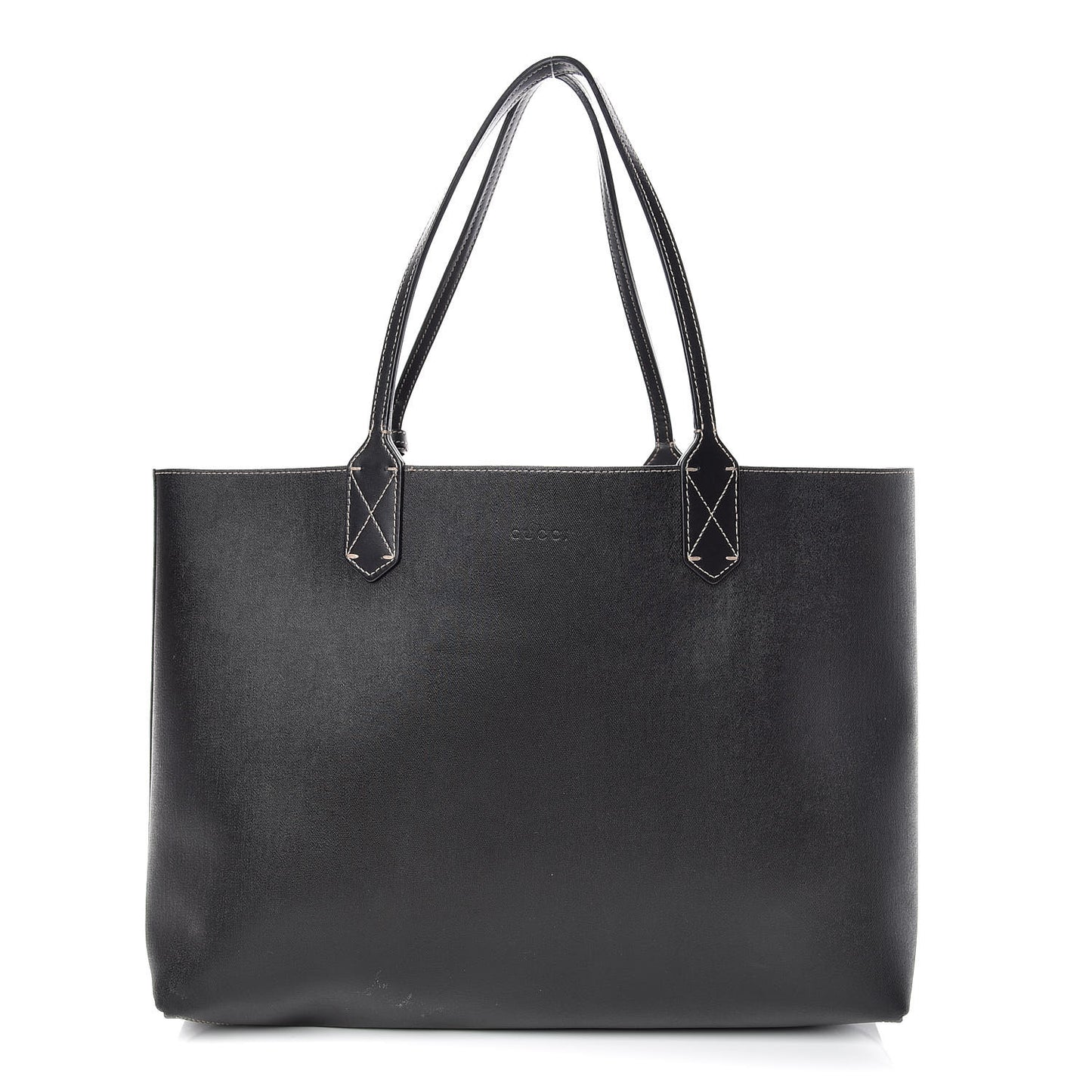 Calfskin GG Supreme Monogram Medium Reversible Tote Black