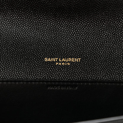 Saint Laurent Grain De Poudre Uptown Chain Wallet Black 6 of 7