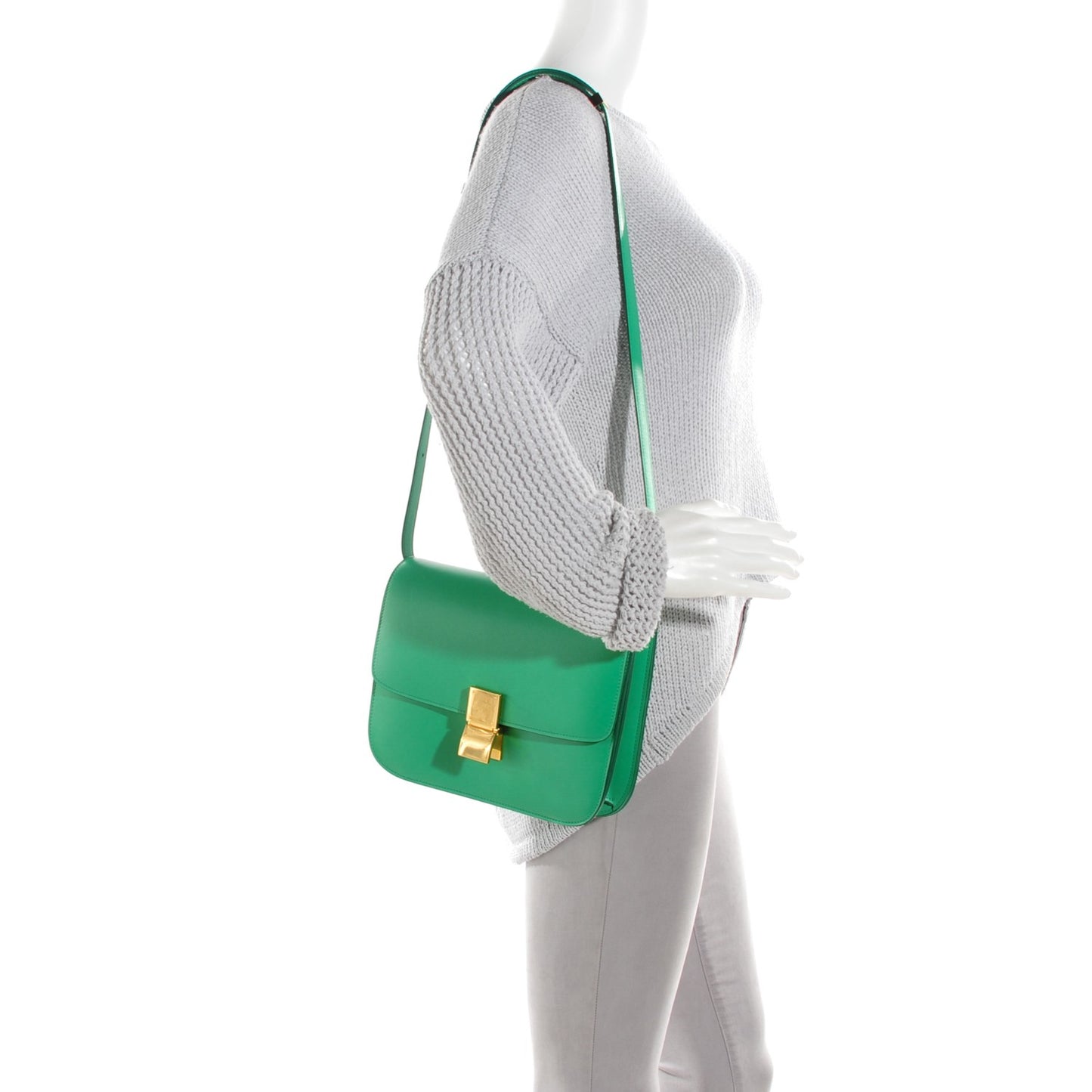 Smooth Calfskin Medium Classic Box Flap Bag Palm