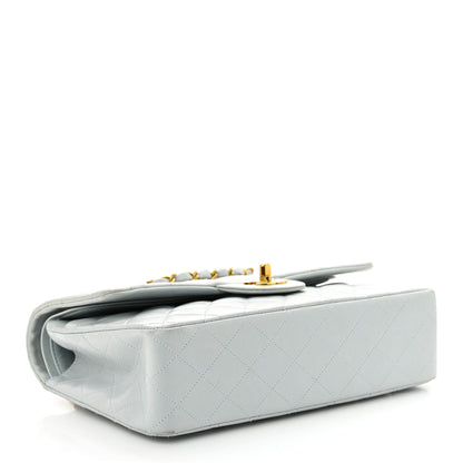 Chanel Lambskin Quilted Medium Double Flap Light Blue 4 of 16