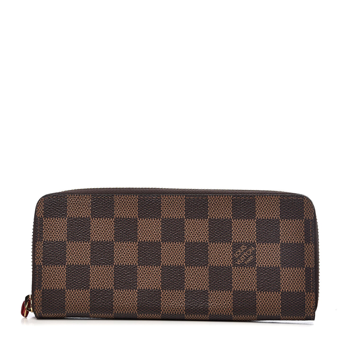 Damier Ebene Clemence Wallet Cherry