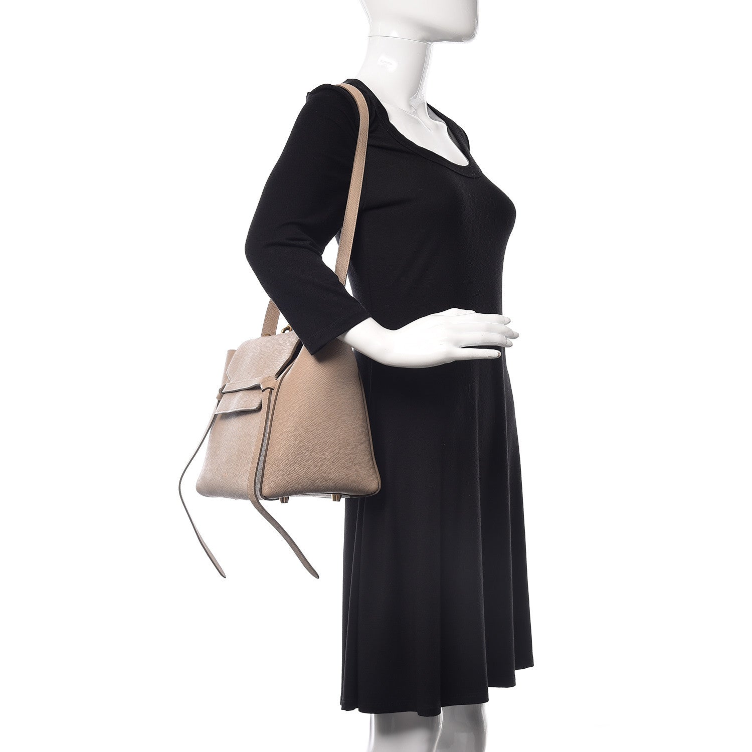 Celine Grained Calfskin Mini Belt Bag Light Taupe 2 of 10