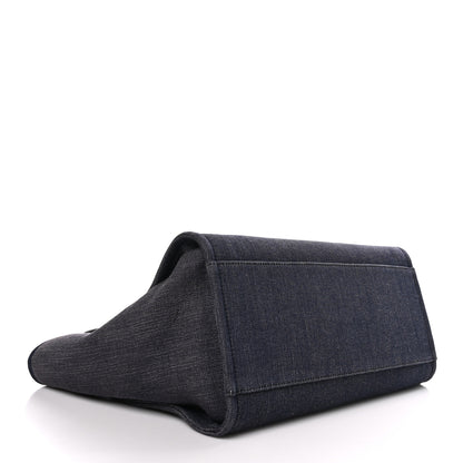 Chanel Denim Large Deauville Tote Dark Blue 4 of 11