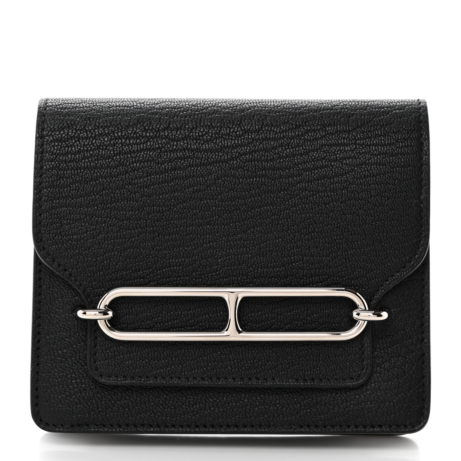 Hermes Chevre Mysore Roulis Slim Wallet Black 3 of 8