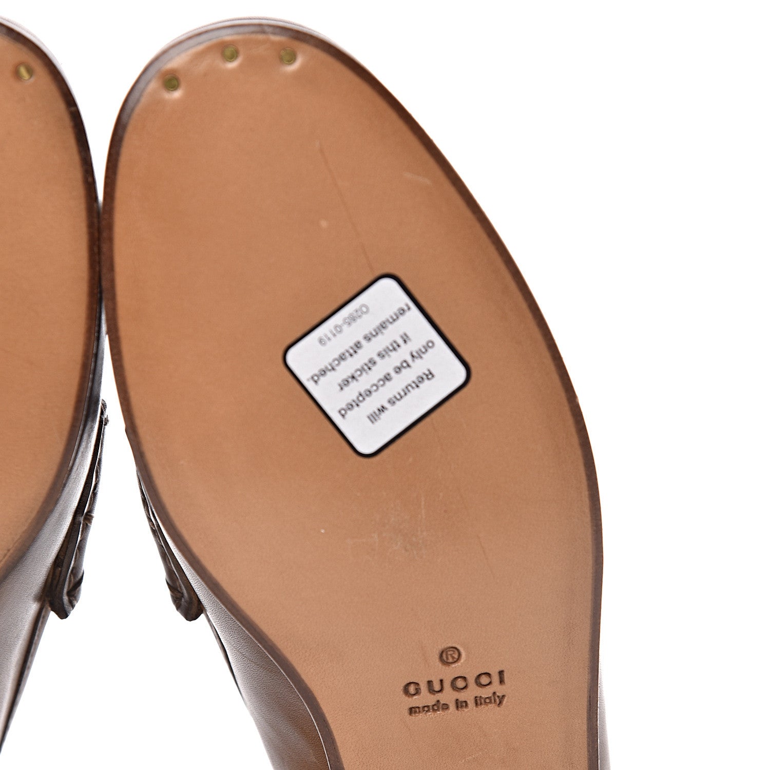 Gucci Calfskin Womens 1953 Horsebit Loafers 34 Brown 9 of 9