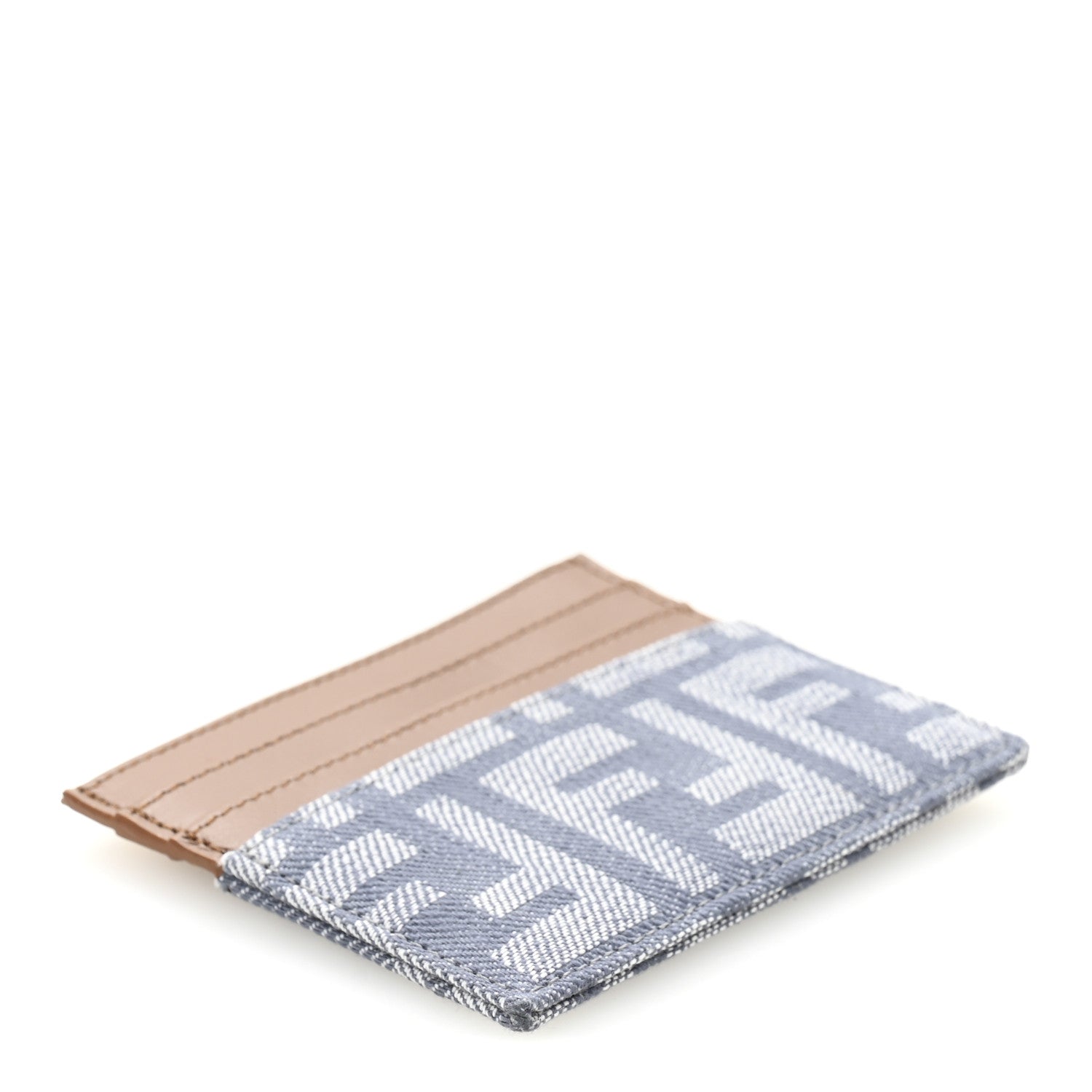 Fendi Denim Vitello Grace FF Card Holder Blue 4 of 9