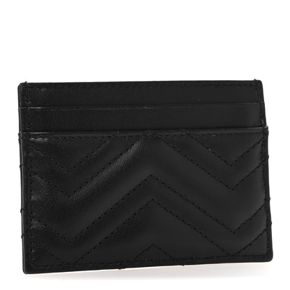 Gucci Calfskin Matelasse GG Marmont Card Holder Black 3 of 7