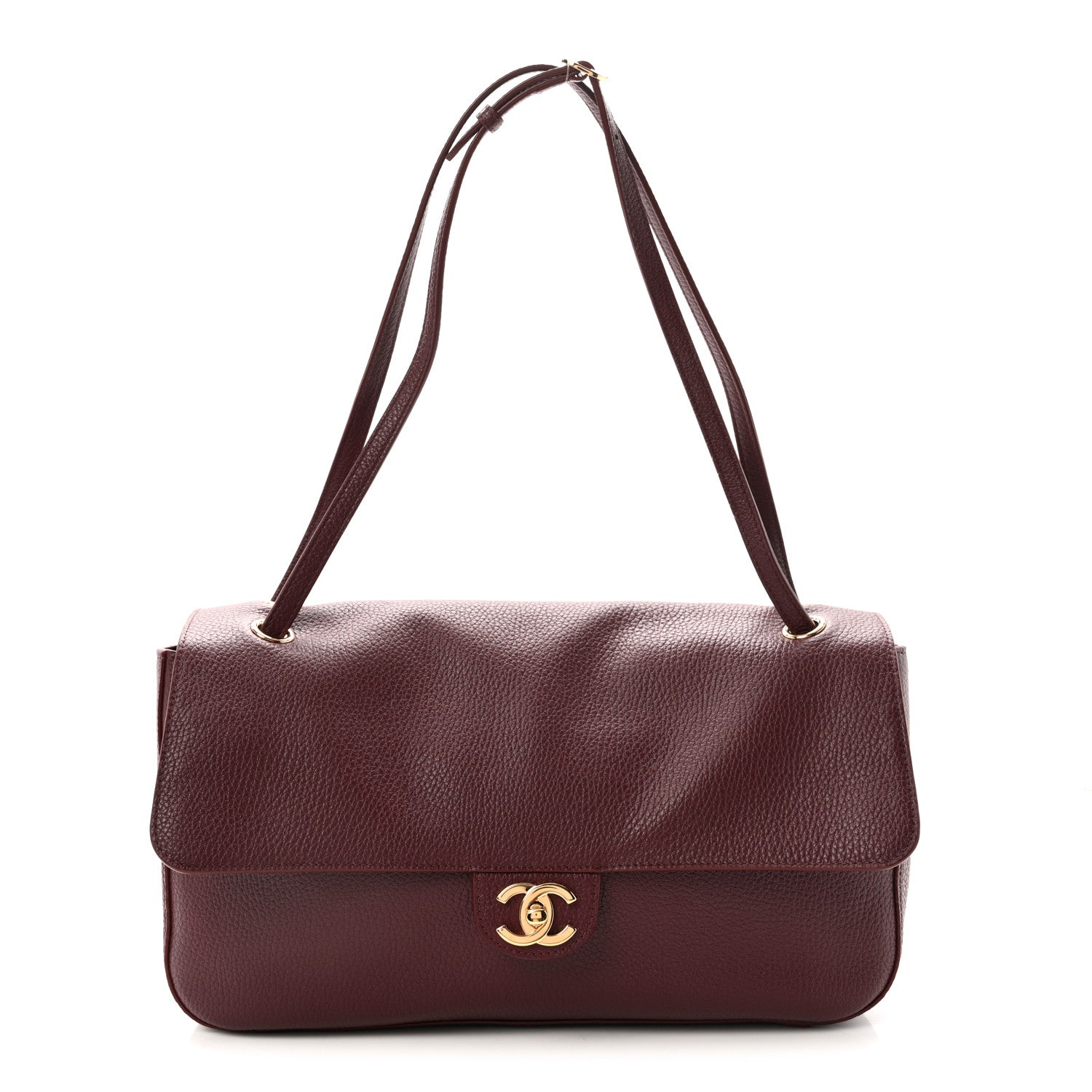 Chanel Grained Calfskin Small Souplissimo Maxi Flap Burgundy 1 of 11
