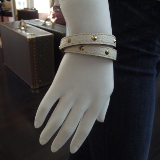 Louis Vuitton Suhali Double Tour Bracelet White 2 of 6