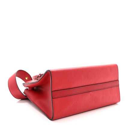 Prada Saffiano City Calfskin Small Paradigme Bag Red 4 of 13