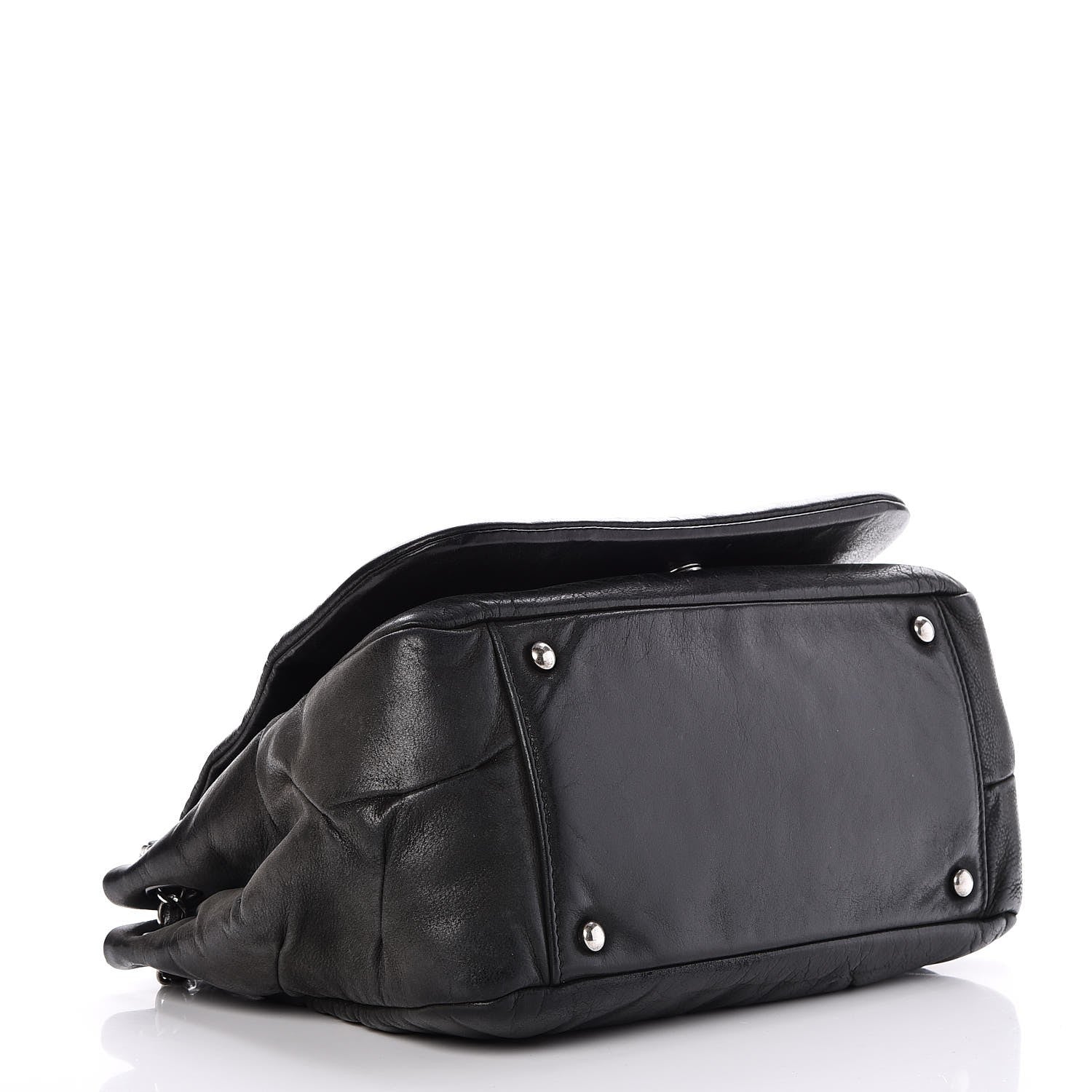 Chanel Iridescent Calfskin Glint Accordion Flap Black 5 of 8