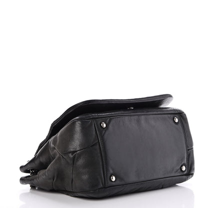 Chanel Iridescent Calfskin Glint Accordion Flap Black 5 of 8