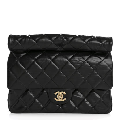 Chanel Crumpled Calfskin Quilted Clutch Black 1 of 8