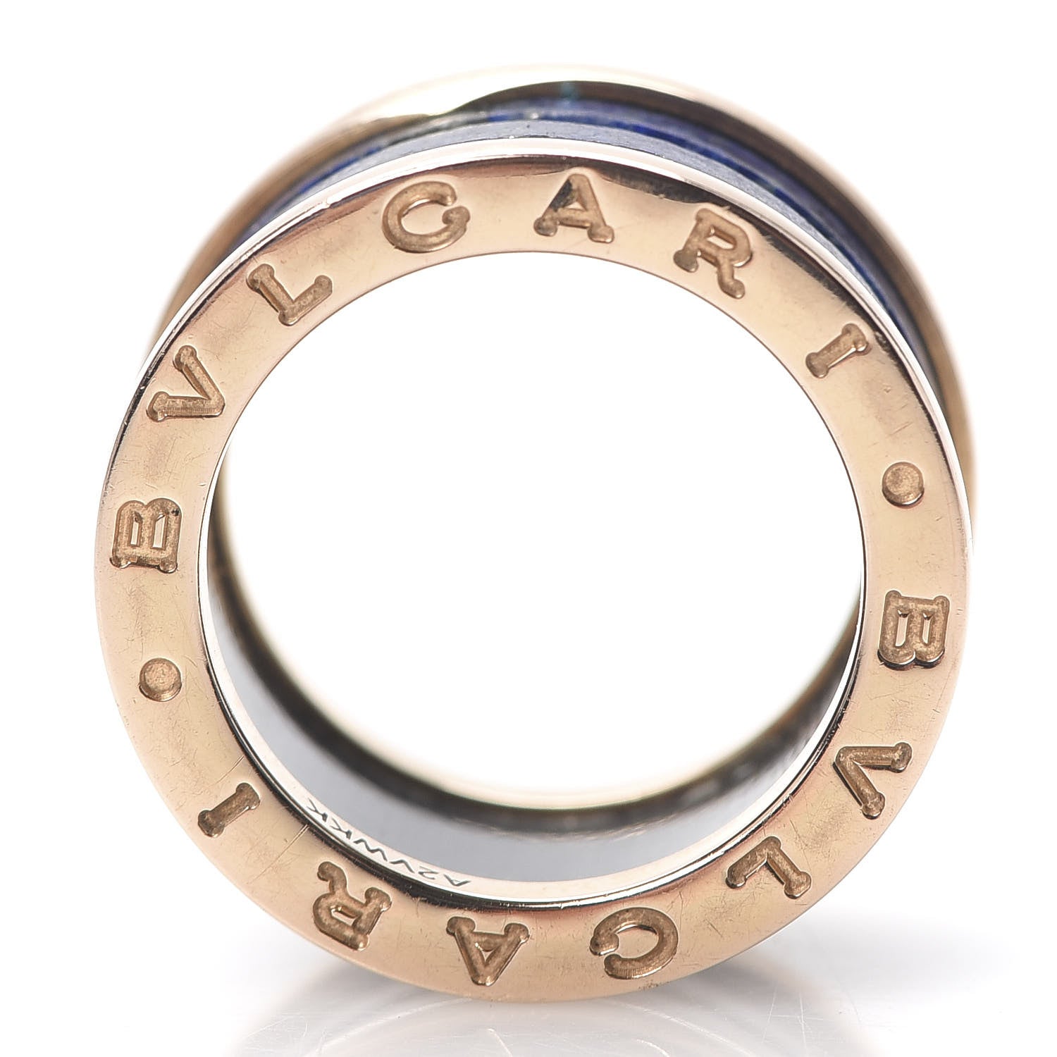 Bulgari 18K Rose Gold Lapis Lazuli B.Zero1 Four-Band Ring 50 5.5 4 of 6