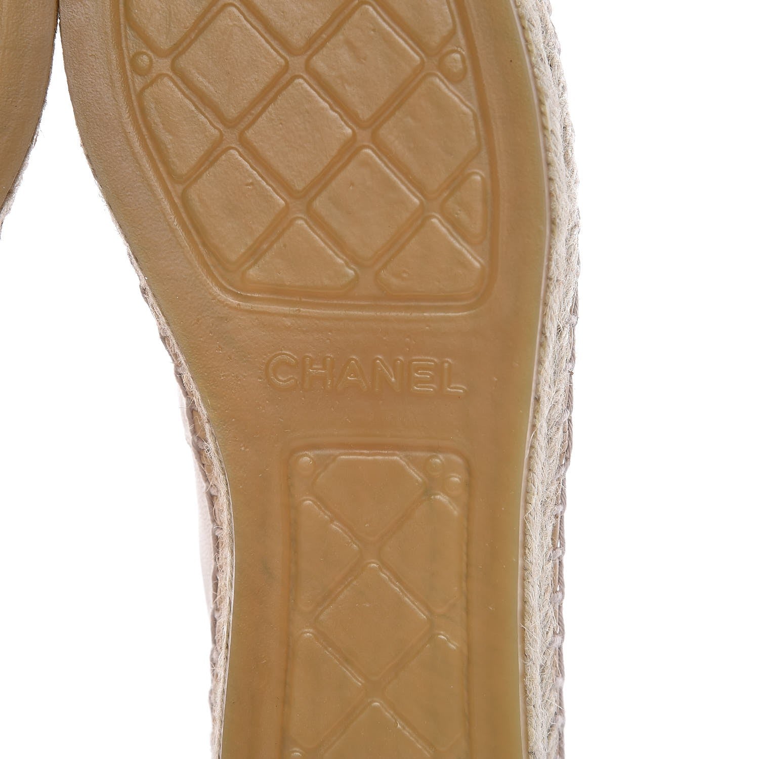 Chanel Lambskin CC Espadrilles 39 Beige Black 6 of 10