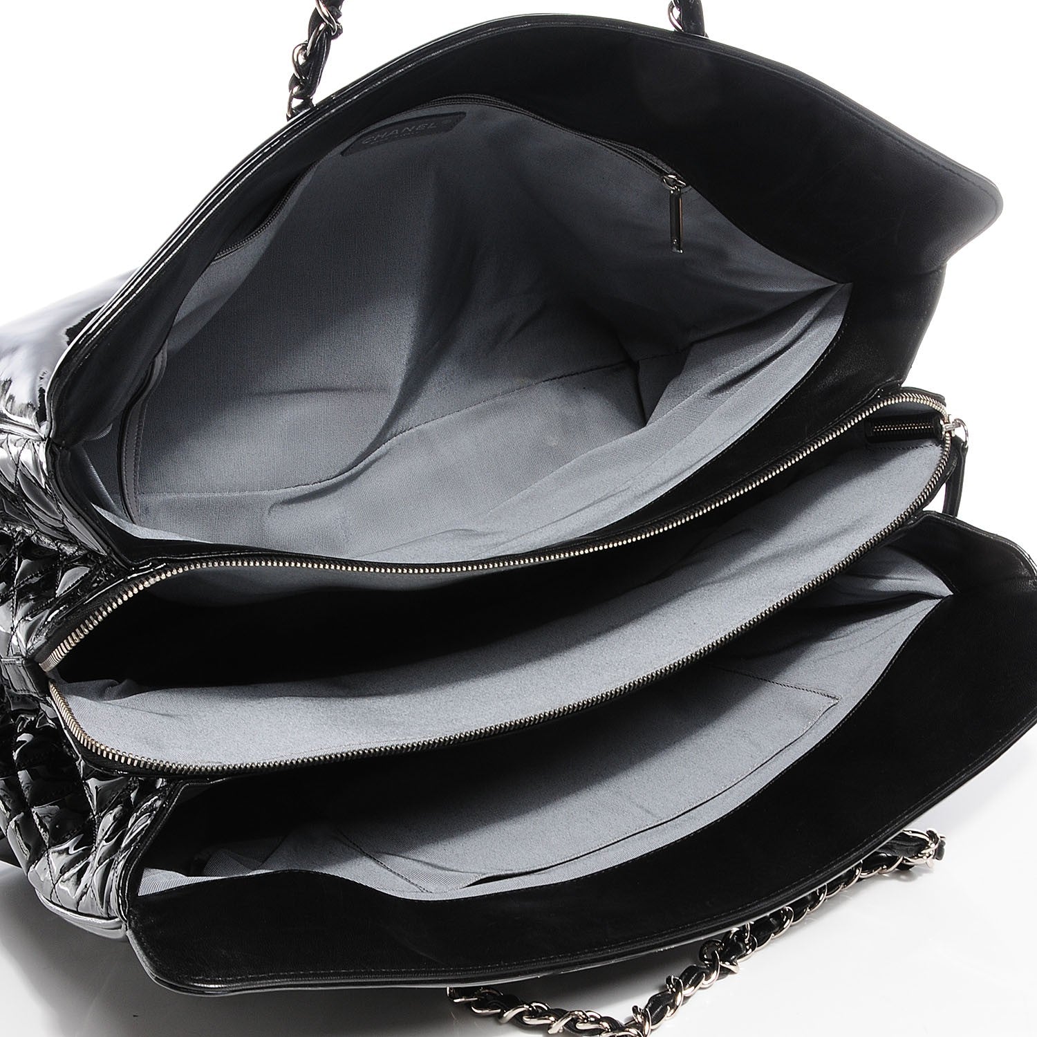 Chanel Vinyl XL Lipstick Tote Black 5 of 7