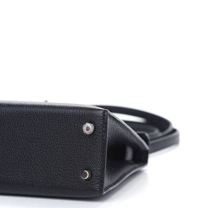 Hermes Chevre Chandra Mini Kelly Sellier 20 Black 7 of 8