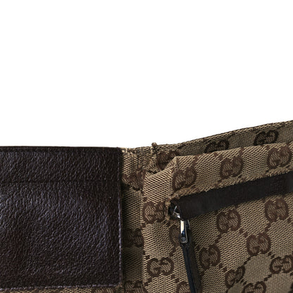 Gucci GG Monogram Double Pocket Belt Bag Dark Brown 32 of 39