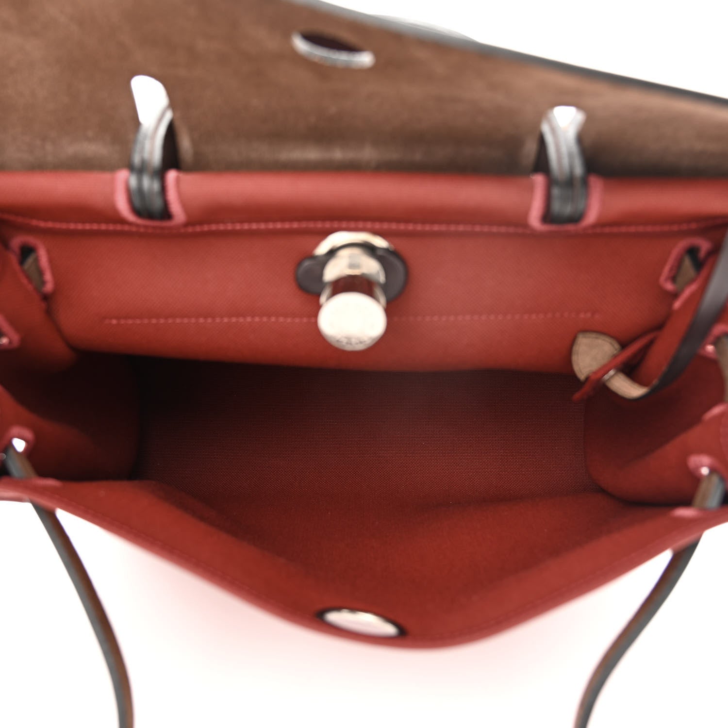 Hermes Vache Hunter Toile Herbag 31 PM Rouge H Ebene 6 of 12