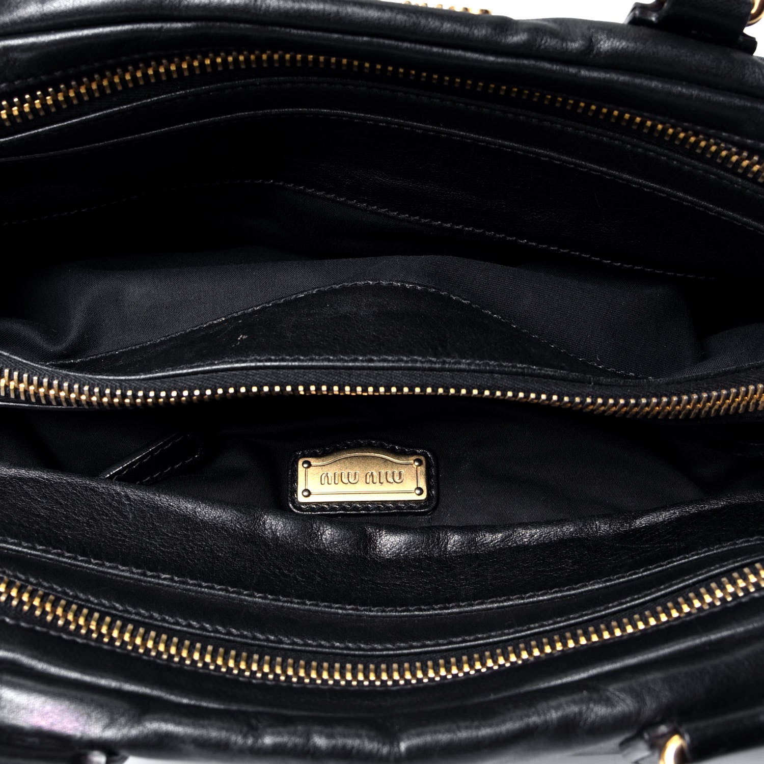 Miu Miu Vitello Lux Tote Black 4 of 5