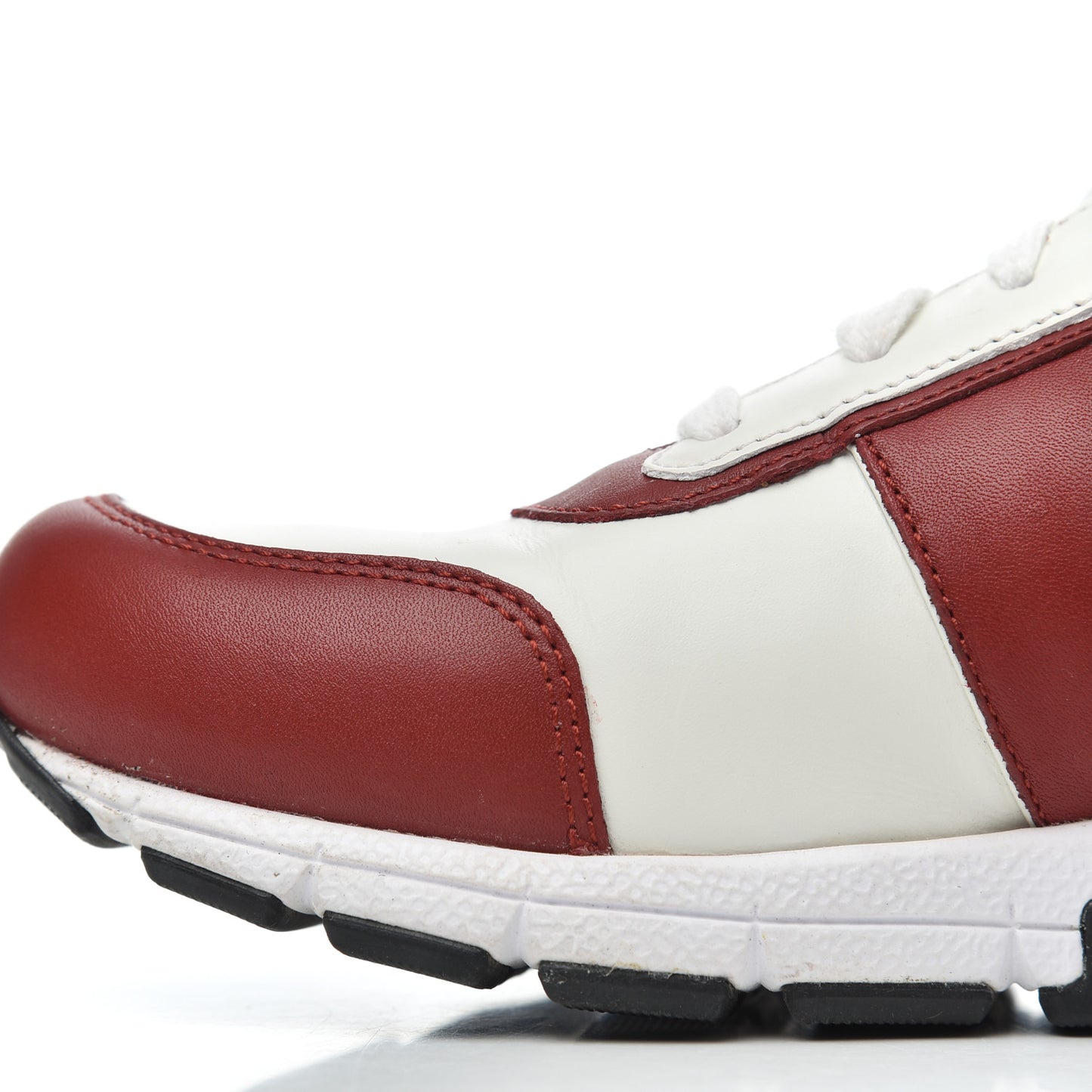 Calfskin Womens Interlocking G Sneakers 37 White Rosso