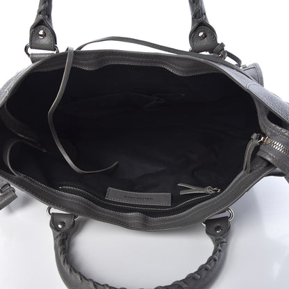Balenciaga Chevre Silver Metallic Edge Hardware City Gris Acier 4 of 9