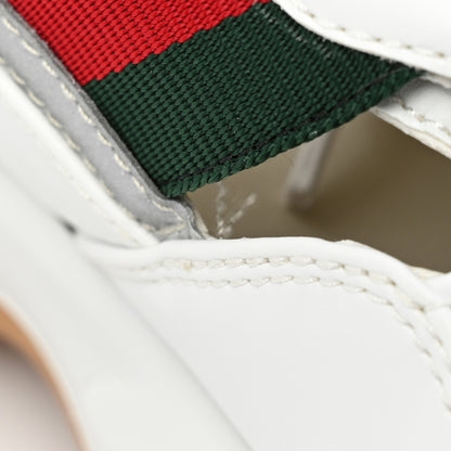 Gucci Demetra Web Mens Rhyton Cut Out Sneakers 9.5 Great White Grey 13 of 13