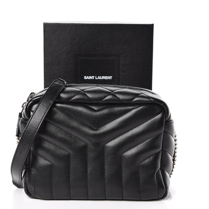 Saint Laurent Calfskin Y Quilted Monogram Small Loulou Bowling Bag Black 9 of 9