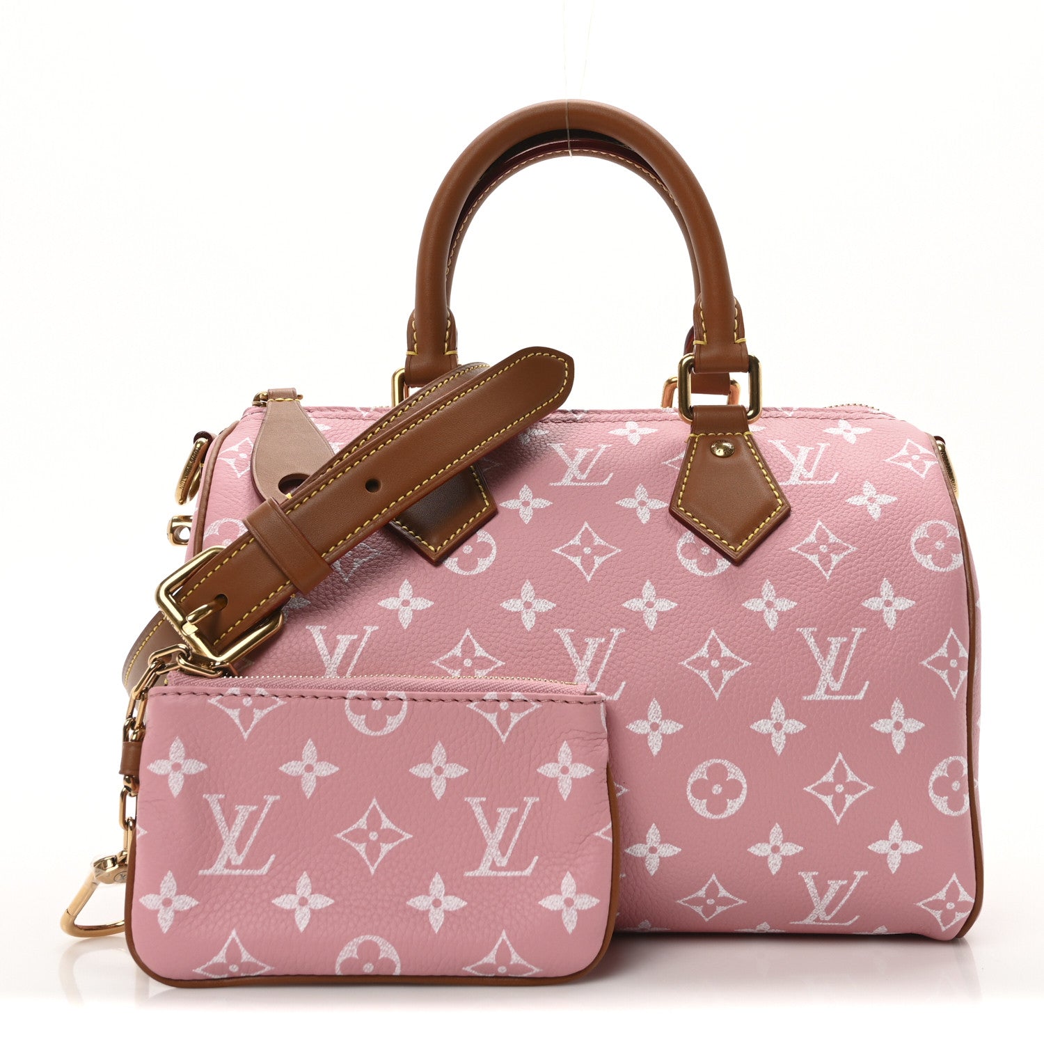 Louis Vuitton Calfskin Monogram Speedy P9 Bandouliere 25 Pink