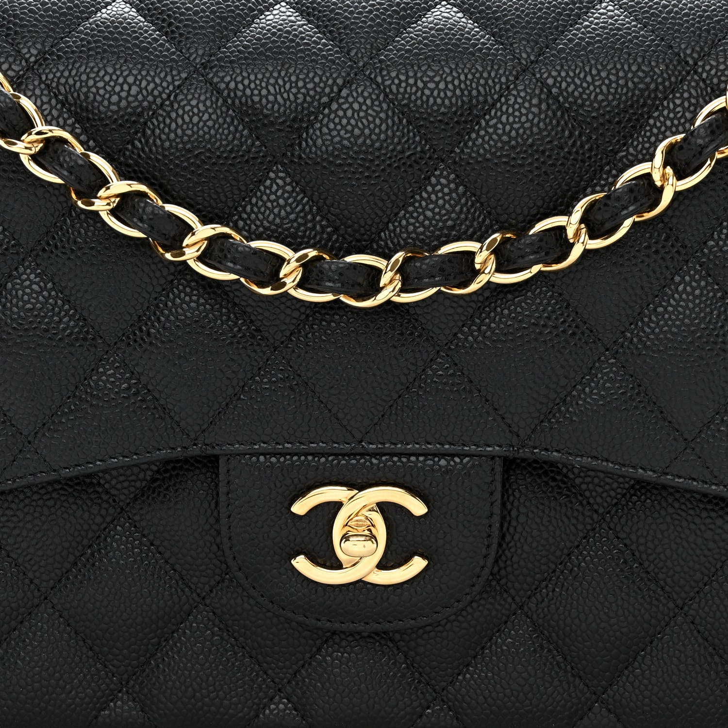 Chanel Caviar Quilted Jumbo Double Flap Black 8 of 12
