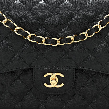 Chanel Caviar Quilted Jumbo Double Flap Black 8 of 12