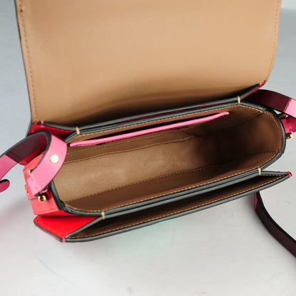Valentino Garavani Calfskin Rivet Colorblock Mini Shoulder Bag Ninphea Rubin 5 of 7