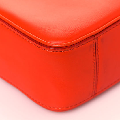 Celine Nappa Side Lock Dragonne Shoulder Bag Bright Orange 10 of 13
