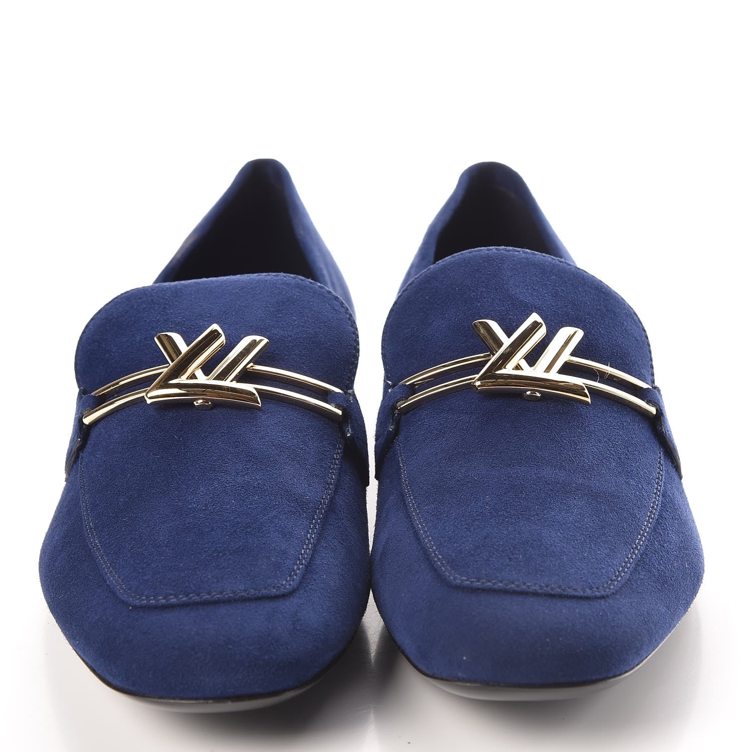 Louis Vuitton Suede Upper Case Flat Loafers 40 Marine 2 of 9