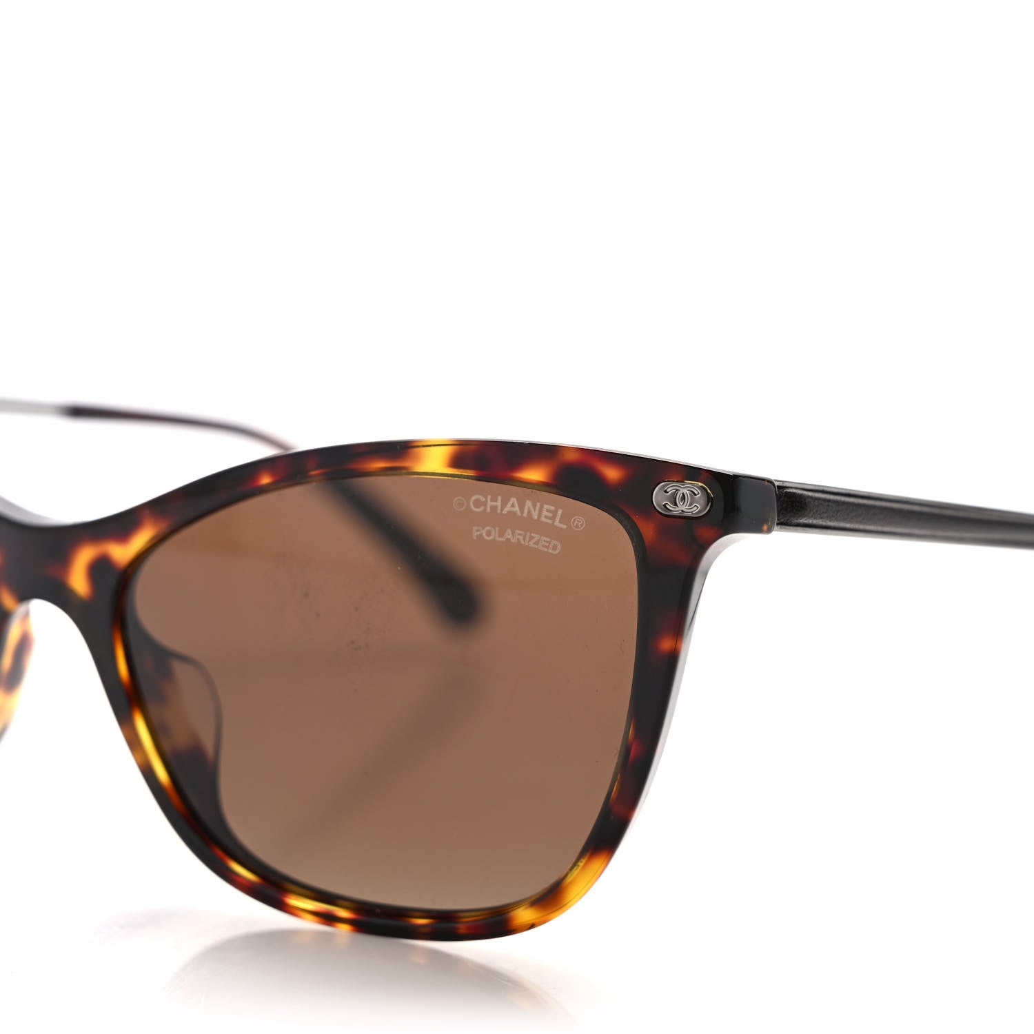 Chanel Acetate Polarized CC Cat Eye Sunglasses 5437-Q-A Tortoise 5 of 7