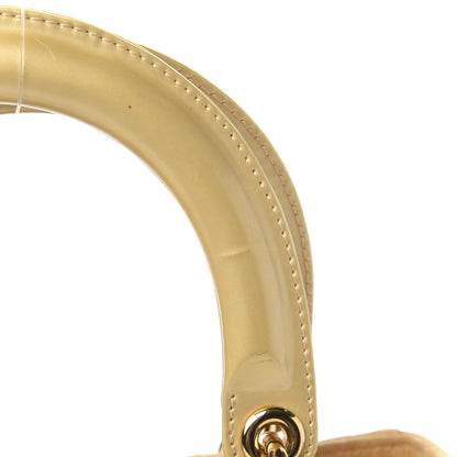 Christian Dior Nubuck Diorissimo Medium Lady Dior Gold 12 of 13
