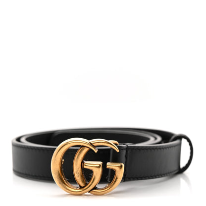 Gucci Calfskin Double G 20mm Belt 70 28 Belt Black 1 of 5
