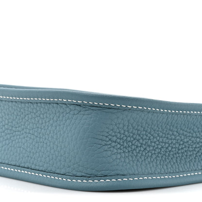 Hermes Taurillon Clemence Evelyne TPM New Blue Jean 9 of 11