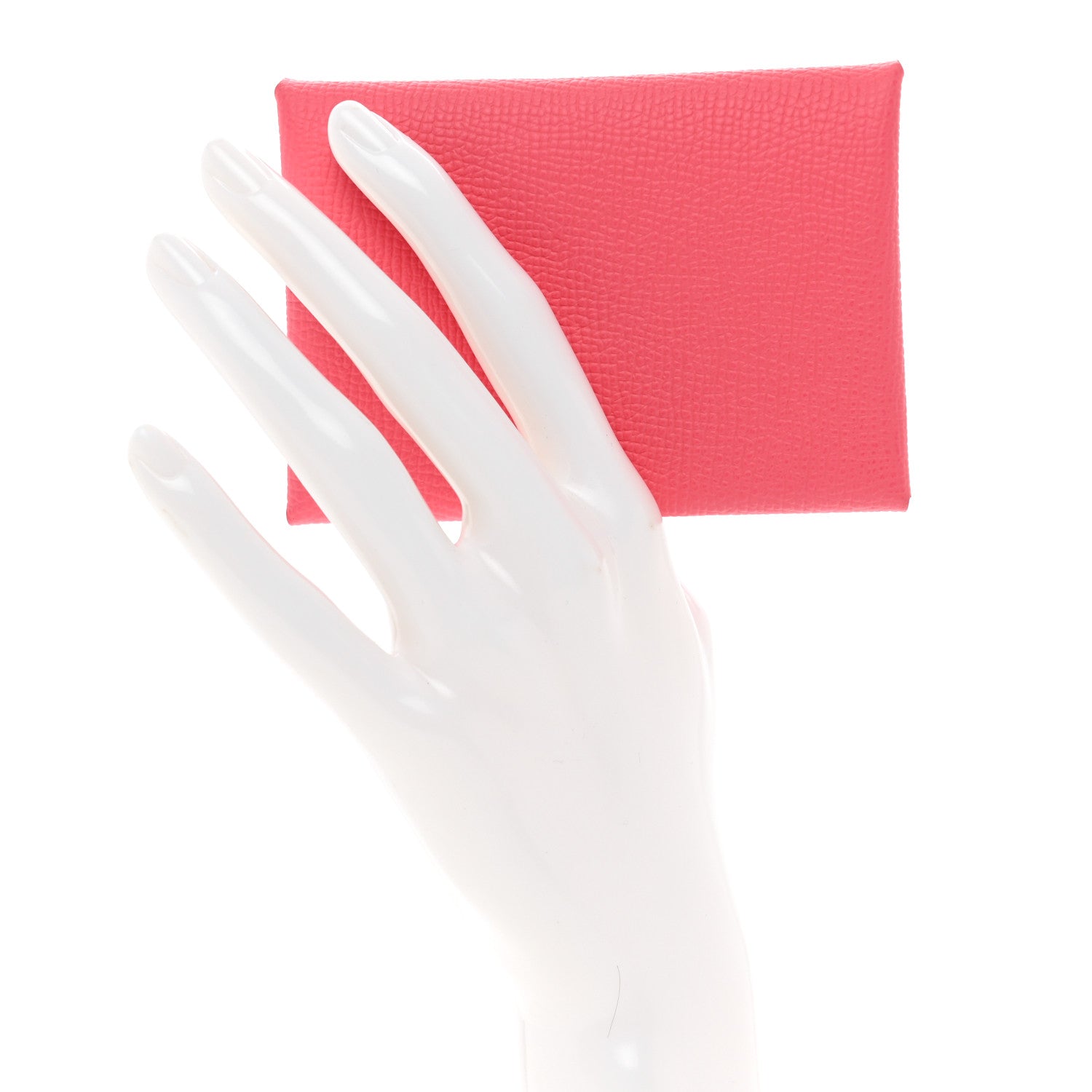Hermes Epsom Calvi Duo Card Case Rose Azalee 2 of 7