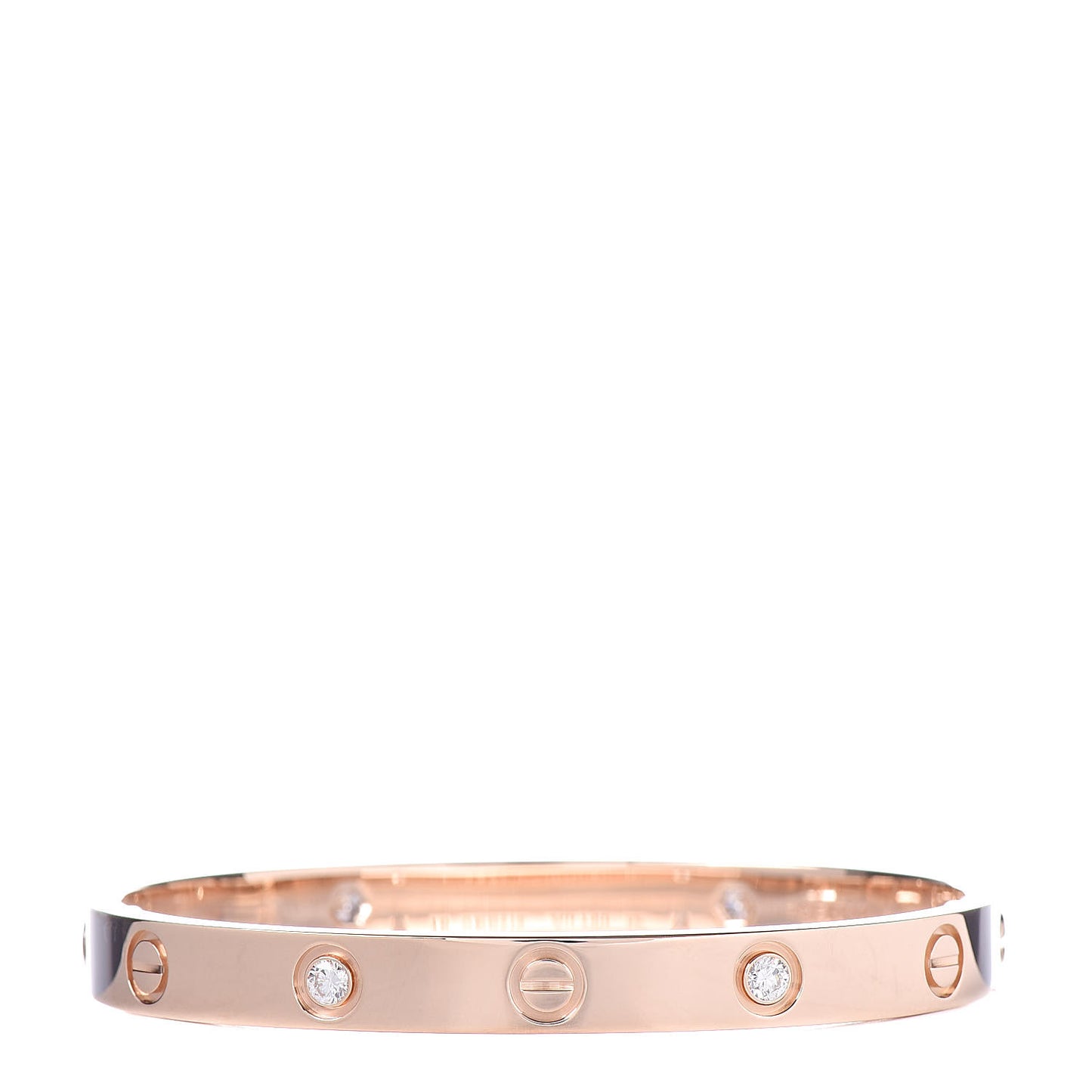 18K Pink Gold 4 Diamond LOVE Bracelet 16