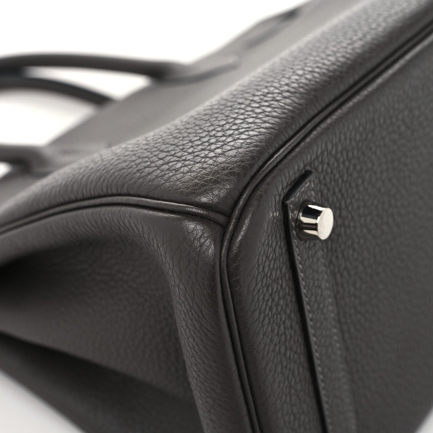 Hermes Togo Horseshoe Birkin 30 Graphite Kiwi 11 of 12