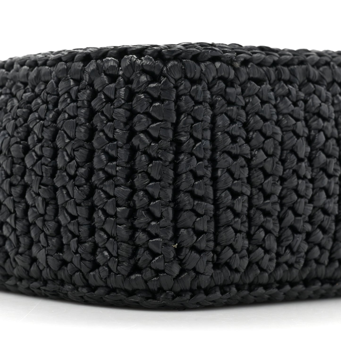 Yarn Raffia Effect Crochet Re-Edition 2005 Shoulder Bag Black